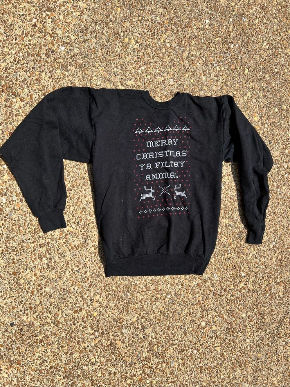 Merry Christmas ya filthy animal Christmas home alone sweater sweatshirt S 90s
